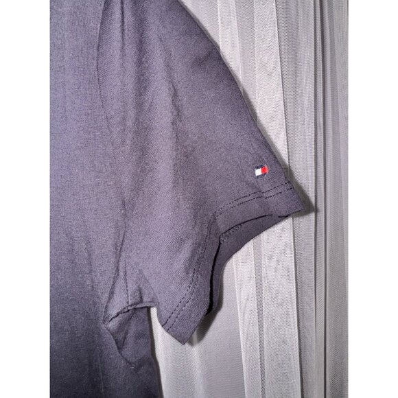Tommy Hilfiger Navy Blue Logo Hoodie Dress With Red Drawstrings Size M - Picture 4 of 8